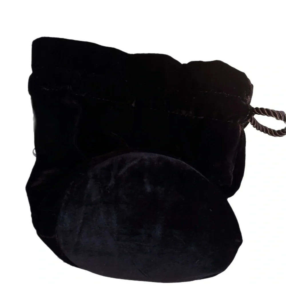 DÔEN black velvet pochette or evening bag - Picture 8 of 10